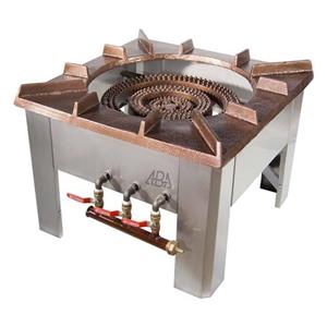 اجاق صنعتی ۳ شعله کوچک ساده استیل کد AB1048