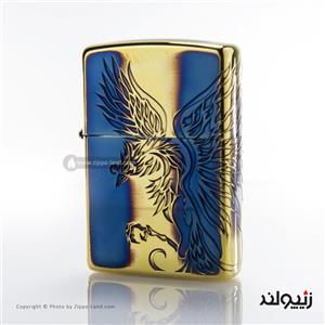 فندک زیپو اصل مدل ققنوس با بدنه آرمور و رنگ بنزینی طراحی ژاپن   Japan Design Zippo Lighter Phoenix