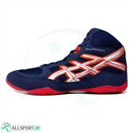 کفش کشتی طرح اصلی اسیکس Acics fighting shoes Navy Blue Red