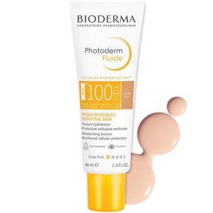 کرم ضد آفتاب بایودرما فتودرم فلوید 40 میل پوست حساس رنگی BIODERMA PHOTODERM Fluide spf 100 