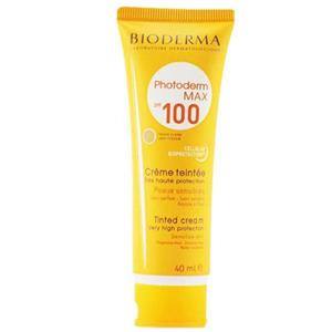  کرم ضدآفتاب مکس کرم پودری رنگی SPF100 بیودرما 