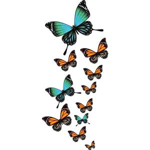 استیکر دیواری سالسو طرح natural butterfly m.z 