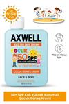 ضدآفتاب کودکان اصل اکسول ترکیه حاوی ویتامین E  محافظت بالا  SPF 50axwell آکسول آرسی کازمتیک ساخت ترکیه