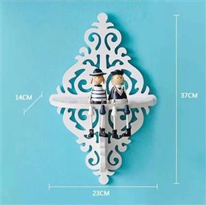 شلف دیواری لوزی رنگ سفید