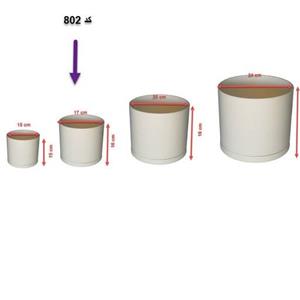 گلدان استوانه ای مهر و ماه کد802 با لبه مخصوص خروج هوا رنگ  سفیدابعاد مطابق فلش 