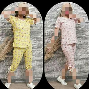 تیشرت شلوارک دخترانه  عروسکی ویسکوز نخ  فری تا 44 ارسال رایگان