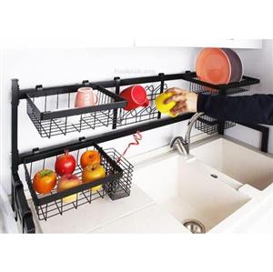 آبچکان روی سینک مشکی در ارتفاع 45 سانت با هفت سبد متحرک