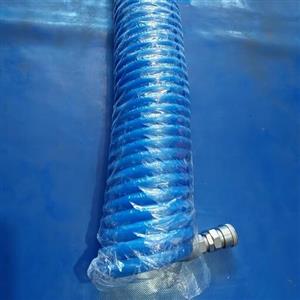 شیلنگ فنری باد نمره  ده  (پانزده متری) با دو سر کوپلینگ  نر و ماده