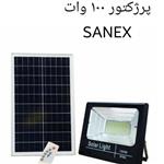 پرژکتور 100 وات SUNEX کیفیت عالی خورشیدی پنل جدا  پرژکتور جدا  همراه ریموت کنترل