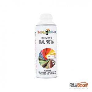 اسپری رنگ سفید ترافیک دوپلی کالر مدل Ral 9016 حجم 400 میلی لیتر Dupli Color Ral 9016 Traffic White Paint Spray 400ml