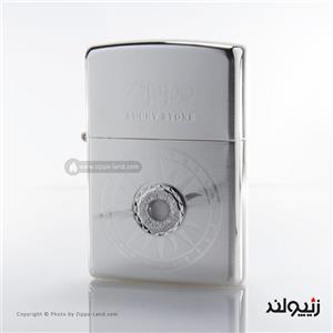 فندک زیپو اصل مدل سنگ شانس رنگ سفید طراحی ژاپن  Japan Design Zippo Lighter Lucky Stone A 