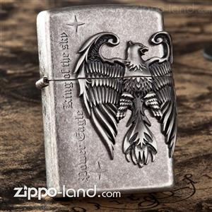فندک زیپو اصل مدل عقاب پادشاه آسمان با بدنه آنتیک طراحی ژاپن  Japan Design Zippo Lighter Power Eagle King Of The Sky EMB SA