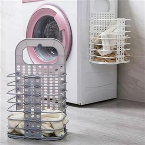 سبد لباس دیواری تاشو Tianyiaرنگبندی طوسی سفید صورتی