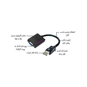 مبدل DisplayPort به VGA رویال Royal DP to VGA Adaptor 