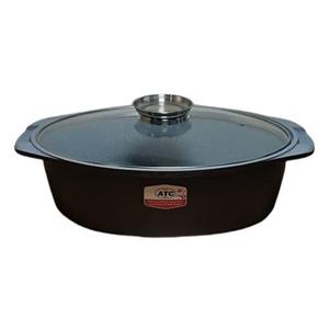 تابه مرغ گرانیتی درب پیرکس برند ATC سایز 36