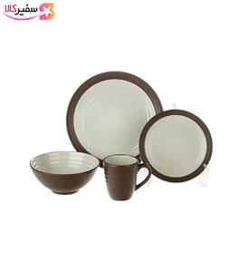 سرویس غذاخوری 16 پارچه استون ور مدل ST7213-BW Stonewaer ST7213-BW Dinnerware Set 16 Pcs