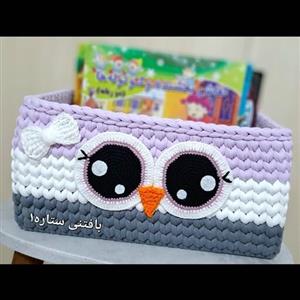 سبد تریکو سایز 20 در 30 مدل جغد
