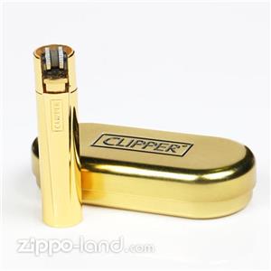 فندک کلیپر اصل رنگ طلایی براق  Original Clipper Lighter Golden Color