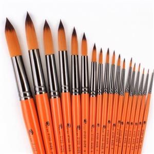 قلم مو سرگرد پارس آرت شماره 4 دسته کوتاه بدنه نارنجی