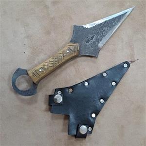 چاقو پوست کنی تیزی زنجان 22 سانت فولادی همراه با غلاف