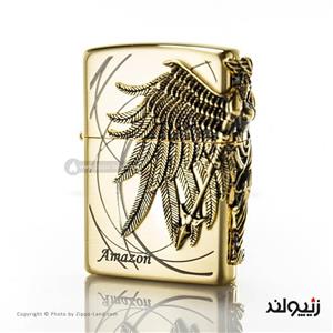 فندک زیپو اصل مدل امازون طراحی ژاپن Japan Design Zippo Lighter Amazon 1GD 2419 Gold 