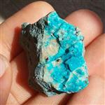 نمونه فوق کلکسیونی سنگ راف کریزوکولا  کله غازی (سبز آبی) خاص محشر بسیار زیبا کاملا طبیعیکد 10865