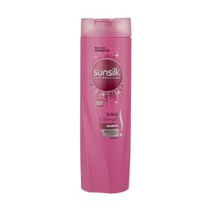 Sunsilk Glowing Shine And Strength Hair Shampoo حجم 600 میل شامپو سانسیلک صورتی برای موهای معمولی 2در1 600 میلی لیتر