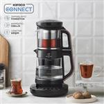 چایساز و قهوه ساز سخنگوی کاراجا مدل شیشه ای Robotea Connect رنگ رزگلد