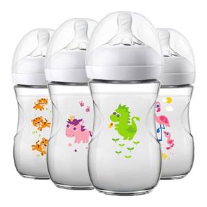 شیشه شیر اونت Avent طلق طرحدار (شیشه شیر ببر)