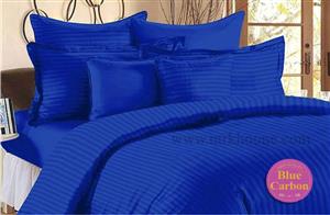 سرویس لحاف هتلی یک نفره برند فالنا رنگ آبی کاربنی