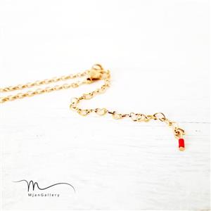 M0075 _ زنجیر کمر و بدن استیل و منجوق ( منجوق میوکی )