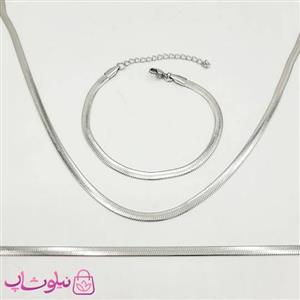 زنجیر هرینگبون تخت سیلور ضخامت 4 میل