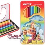 مداد رنگی 12 رنگ فکتیس مدل F071120121004 | جعبه فلزی | Factis colour pencil