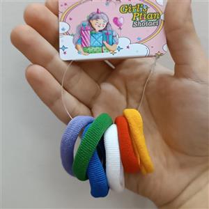 کش مو رنگی حوله ای 6 عددی