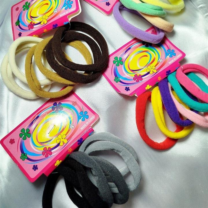 کش مو رنگی حوله ای 6 عددی