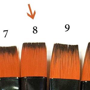 قلم مو ماریس سری 2962 سر تخت تکی سایز  8