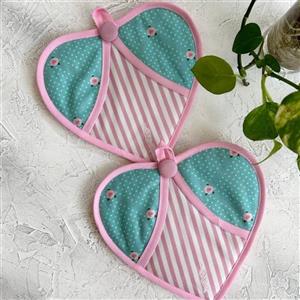 دستگیره قلبی مخمل نسوز مدل بی همتا طرح 44