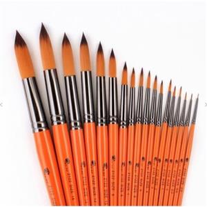 قلم مو سرگرد پارس آرت شماره 10 دسته کوتاه بدنه نارنجی سری2122
