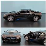 ماشین فلزی بی ام و  ای هشت I8 کینزمارت Kinsmart BMW i8 رنگ آبی و مشکی