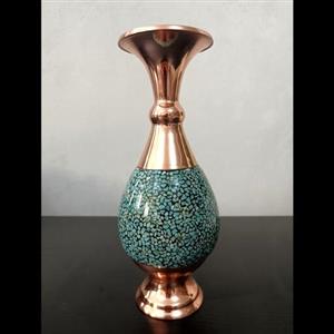 گلدان صراحی 20 مس فیروزه
