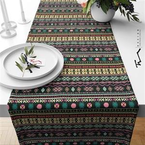 رانر طرح سنتی جاجیم 8 - 40 در 140 سانتیمتر - جنس دو رو مخمل پورش - کیفیت عالی