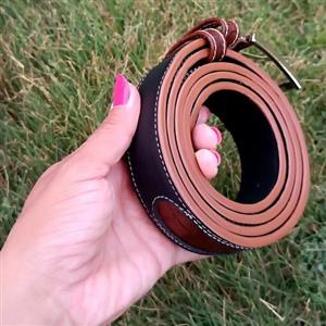 کمربند چرم طبیعی گاوی ( تلفیقی )