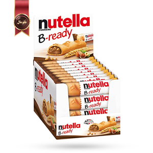 بیسکویت شکلاتی نوتلا nutella مدل ردی B ready وزن 22 گرم بسته 36 عددی 
