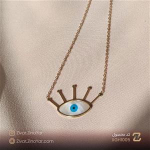 گردنبند چشم نظر تاج استیل – کد XGH1005