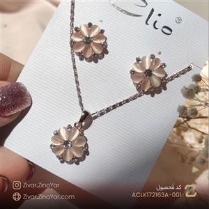 نیم ست گل نگین صدفی کلیو – کد ACLK172163A-001