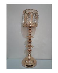 شمعدان پایه بلند فلزی طرح نگین