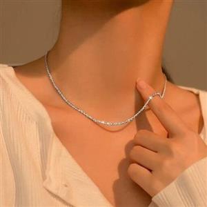 گردنبند خاویاری طلایی و نقره ای