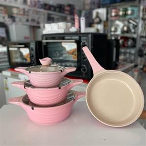 سرویس سرامیکی  7 پارچه قابلمه مایر مدل MR-1335 درجه یک دارای شعله پخش کن آلومینیومی