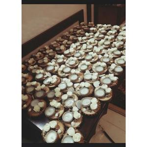 پک 50 عددی گیفت عروس و عقد گیفت عروسی  استند چوبی و تزئینات شمع و اسم و صدف وگل