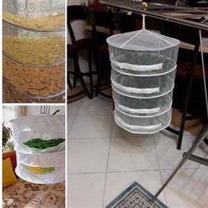 توری سبزی و میوه خشک کن 3طبقه زیپدار  قطر 50 ارتفاع 30